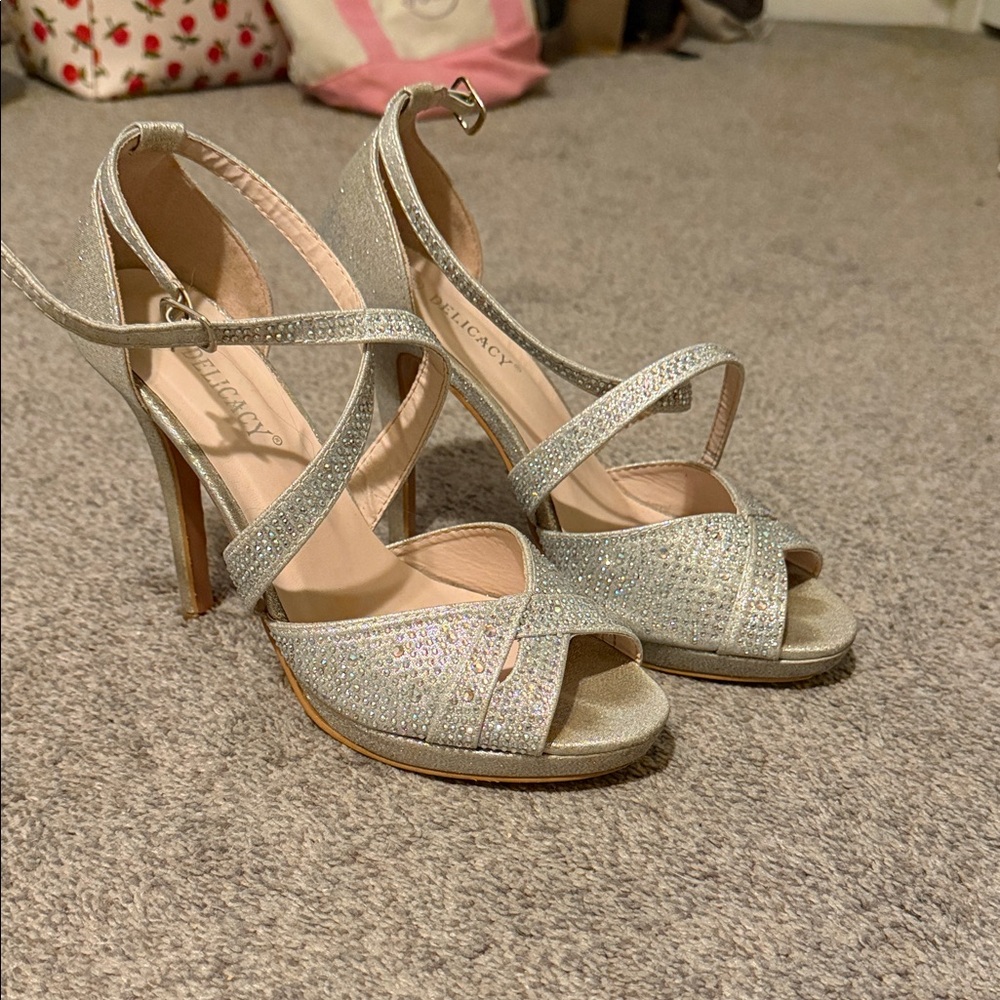 Elegant Silver High Heels